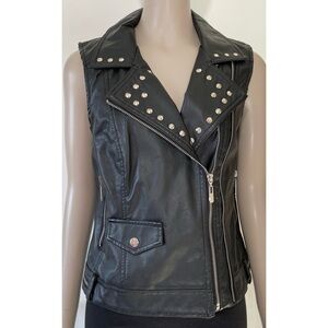 Therapy By Lane Crawford Black Vegan Leather Moto Vest